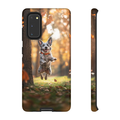 Energetic Blue Heeler Forest Pup Samsung Galaxy Case – Durable Outdoor-Inspired Design