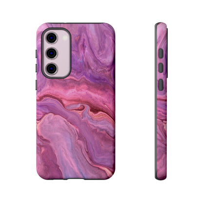 Lavender Dreamscape – Samsung Galaxy Case with Purple & Pink Marble Art