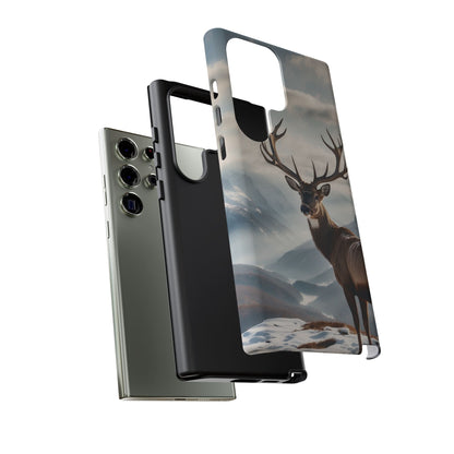 Alpine Majesty: Stag in Snow – Samsung Galaxy Case