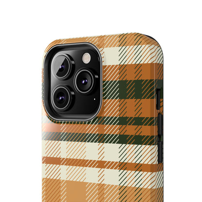 MagSafe Case - Pumpkin Spice Plaid Design