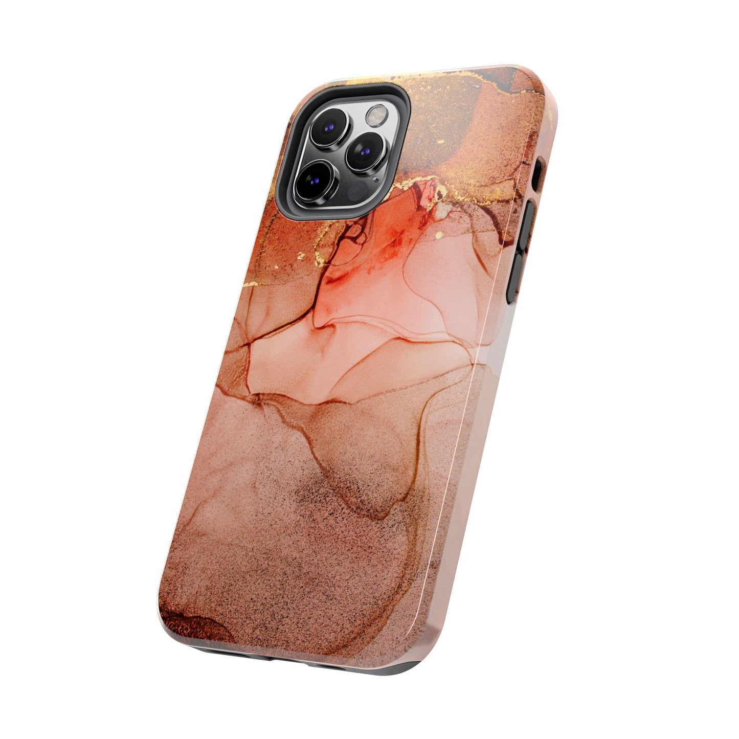 Ruby Red Marble Samsung Galaxy Case - Elegant Red Marble with Gold Accents