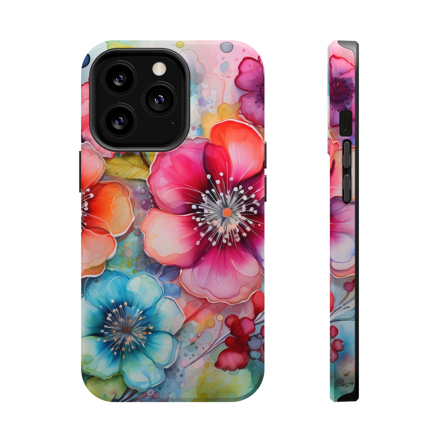 Vibrant Watercolor Floral Garden - MagSafe iPhone Series Case