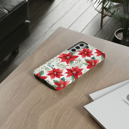 Festive Poinsettia Holiday Pattern – Samsung Galaxy Series Case