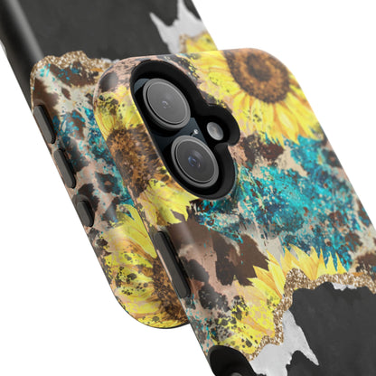 Rustic Sunflower Leopard Glam - MagSafe iPhone Series Case