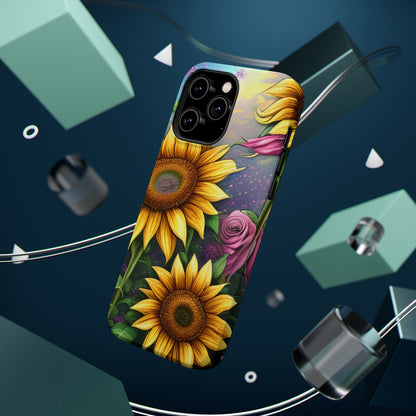 Whimsical Sunflower & Rose Garden - MagSafe iPhone Series Case