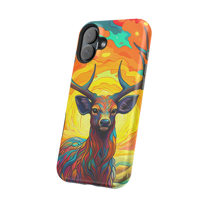 Vibrant Stag in Bloom – MagSafe iPhone Case