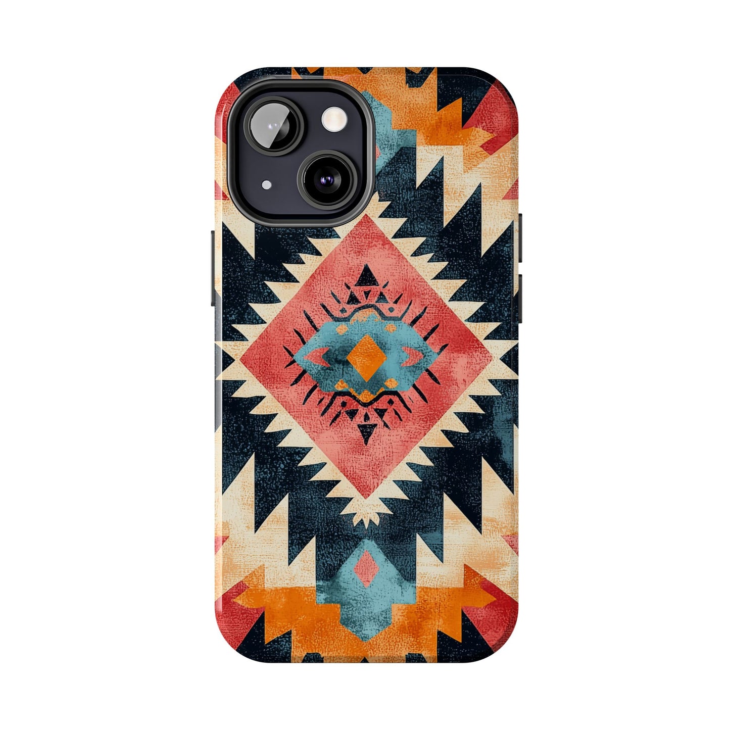 Bold Aztec Pattern Tough iPhone Case – Vibrant Geometric Design, Dual - Layer Protection - BOGO Cases