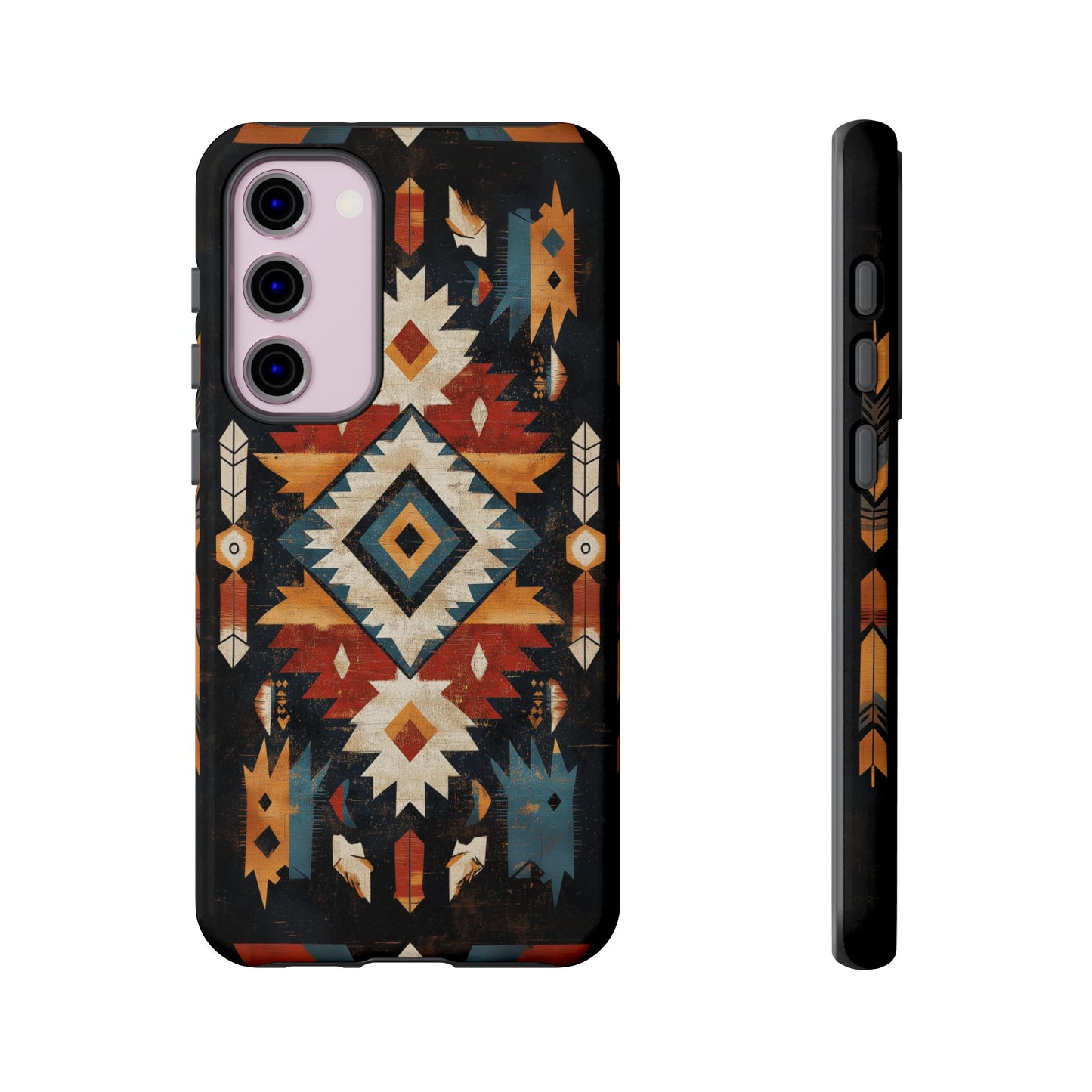 Southwestern Arrow & Diamond Tough Samsung Galaxy Case – Bold Tribal Design, Dual - Layer Protection - BOGO Cases