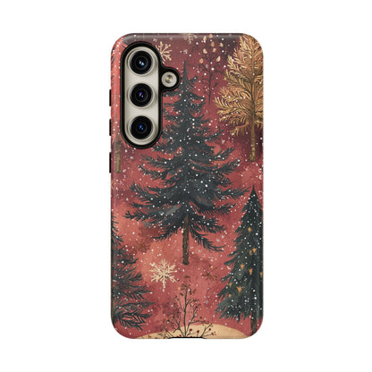 Rustic Red Winter Forest - Samsung Galaxy Series Case