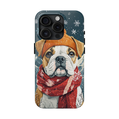 Cozy French Bulldog iPhone Case – Rustic Fireplace Protective Cover