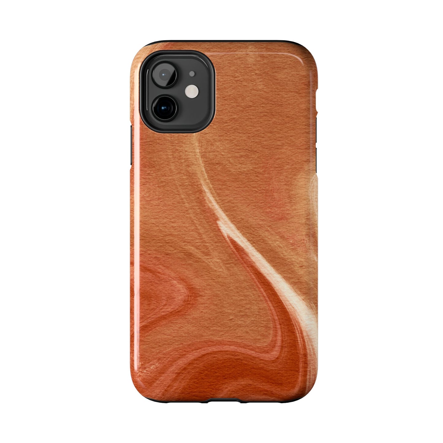 Earthy Terracotta Swirl MagSafe iPhone Case – Elegant Design with Magnetic Precision