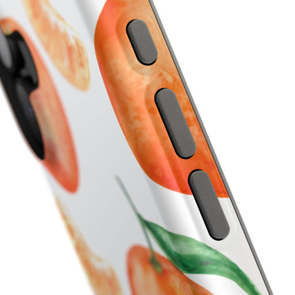 Tangerine Dreams Tough MagSafe iPhone Case – Watercolor Orange Design, Shockproof Dual Protection