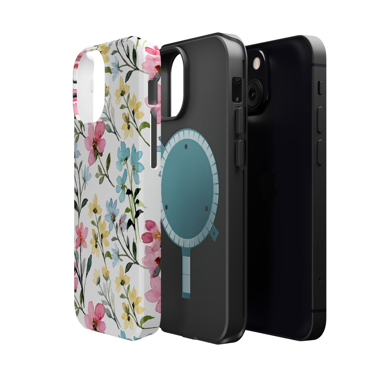 Watercolor Floral Bliss – MagSafe Case with Pastel Flower Design