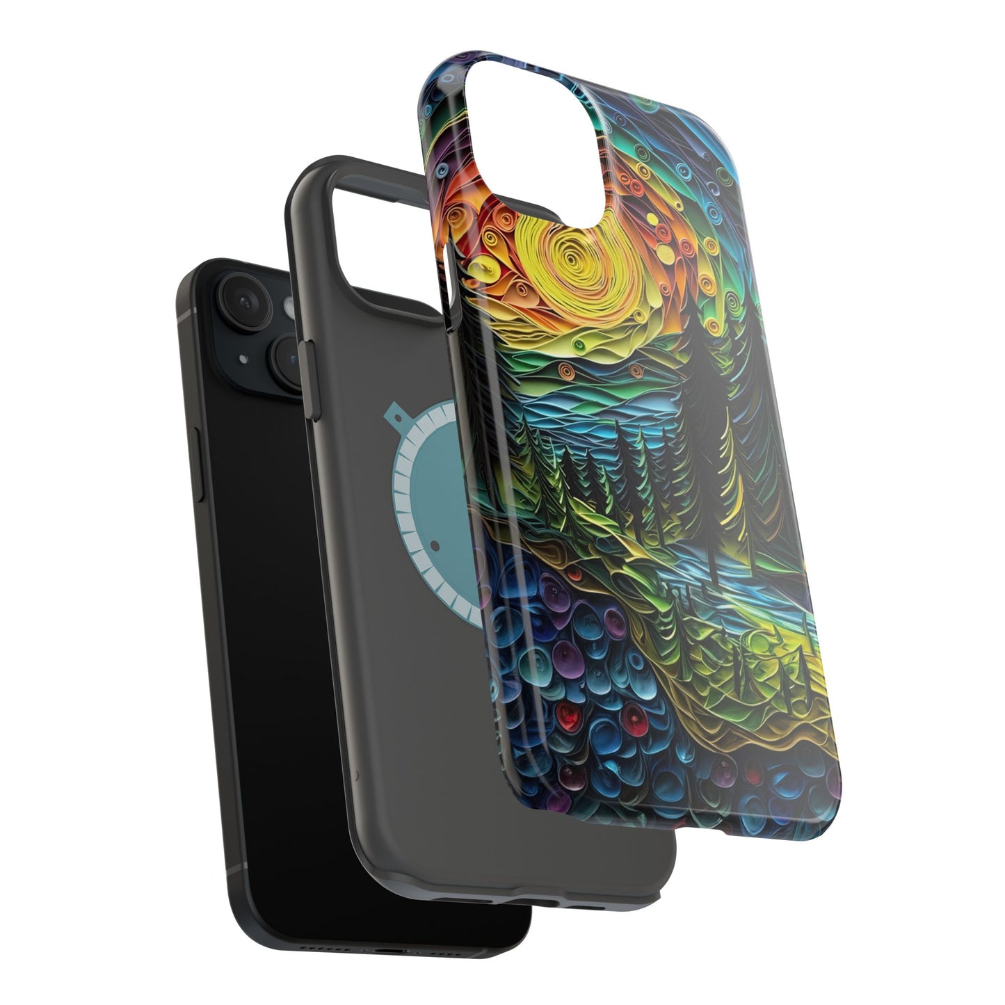 Radiant Forest Sunset MagSafe iPhone Case – Artistic Landscape Design