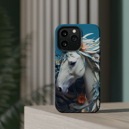 Floral Horse MagSafe iPhone Case