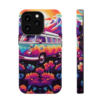 Groovy Floral Sunset Van – MagSafe iPhone Series Case