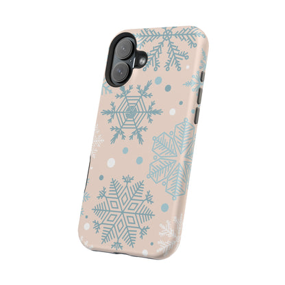 Winter Snowflakes MagSafe iPhone Case – Shockproof, Smooth Matte Finish, Dual-Layer Protection