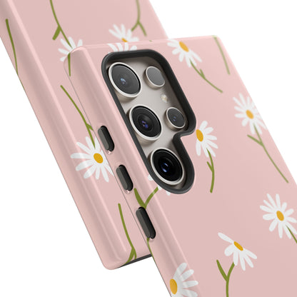 Daisy Delight Tough Samsung Galaxy Case – Cute Floral Design with Dual-Layer Protection