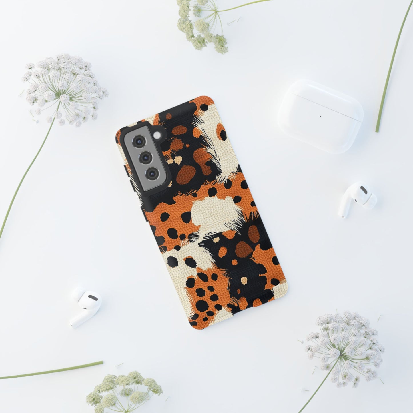 Cheetah Plaid Samsung Case – Brown & Black Pattern