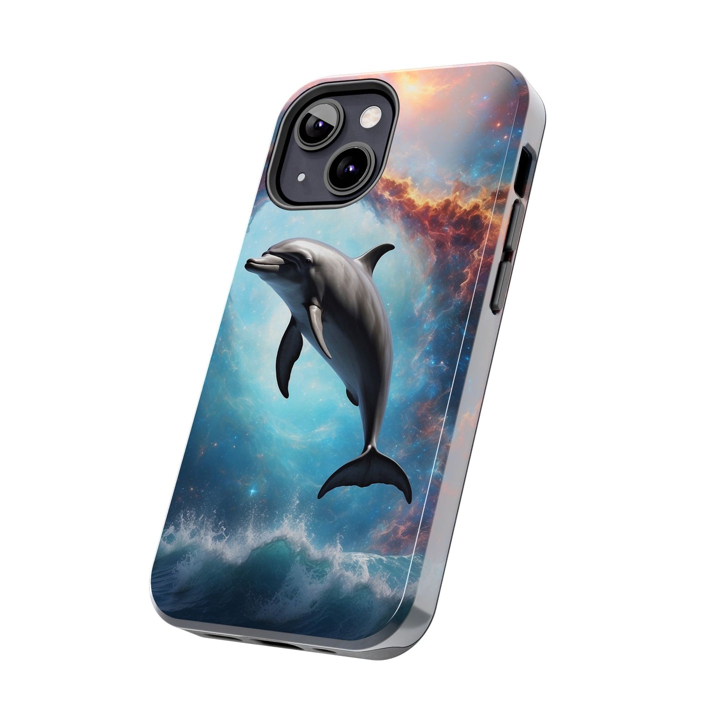 Cosmic Dolphin Space Vibes - iPhone Case