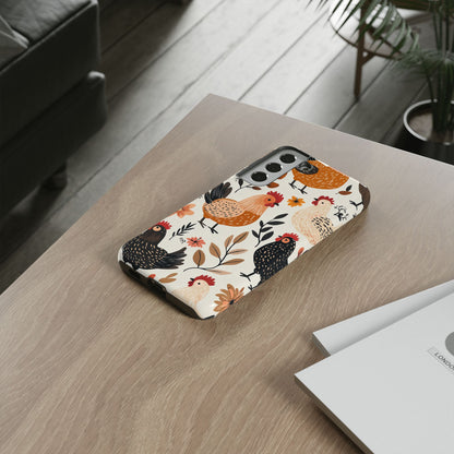 Samsung Galaxy Case: Cluckin' Vintage – Chickens & Leaves