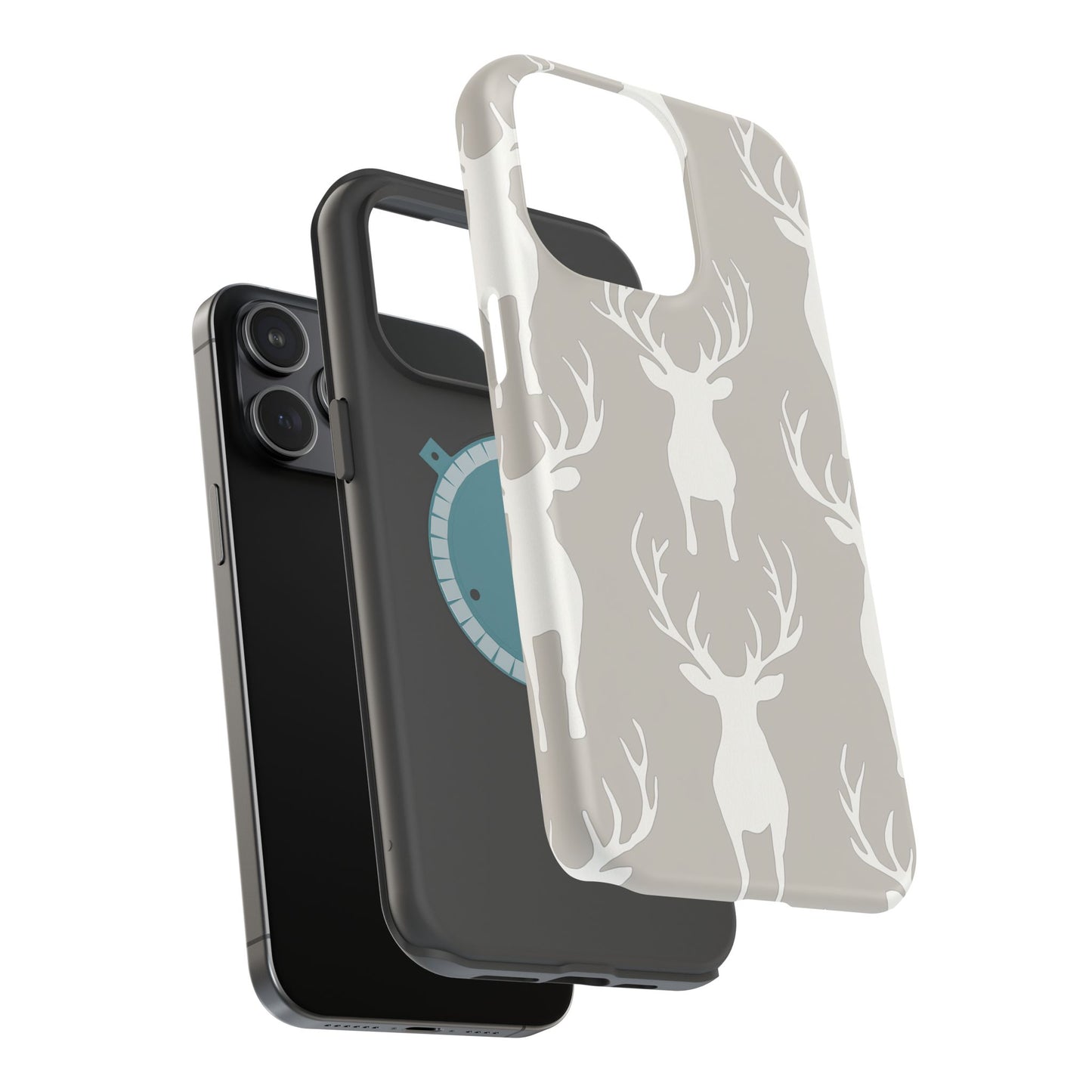 Minimalist Deer Silhouette MagSafe Pattern – iPhone Series Case