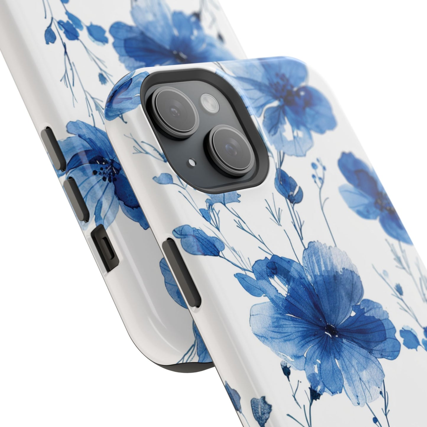 Ethereal Blue Blossoms iPhone Case