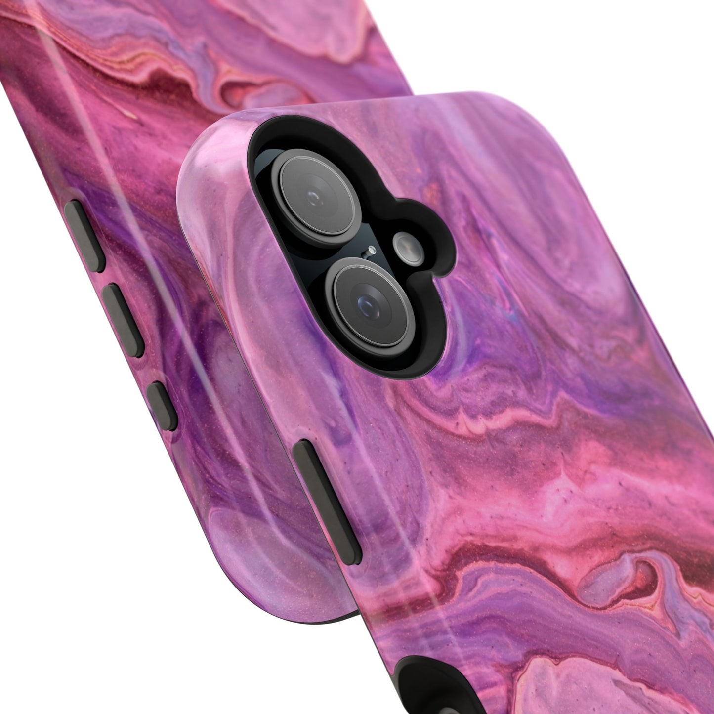 Lavender Dreamscape – MagSafe Case with Abstract Purple & Pink Marble Art