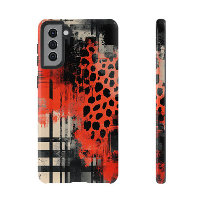 Cheetah Plaid Case – Red & Black Pattern