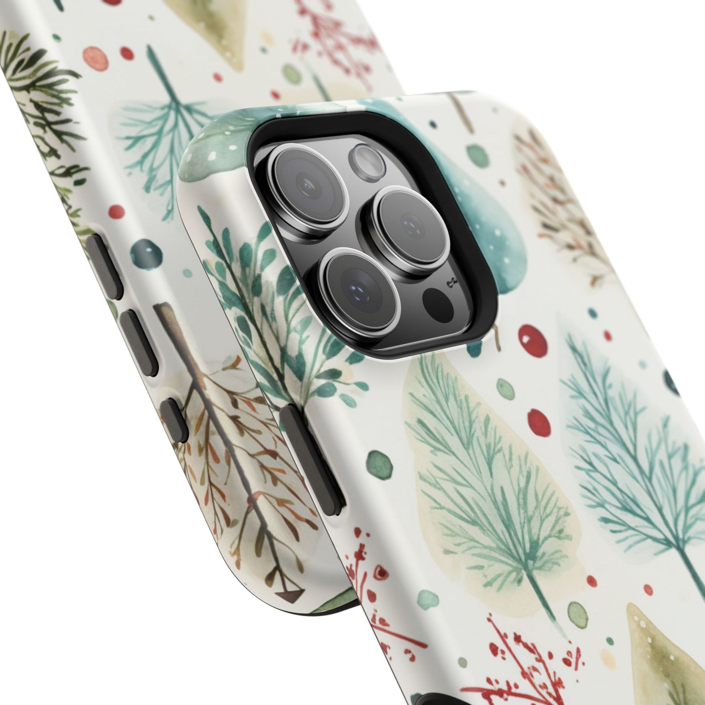 Watercolor Winter Trees MagSafe iPhone Case – Nature-Inspired, Holiday Theme Protective Cover