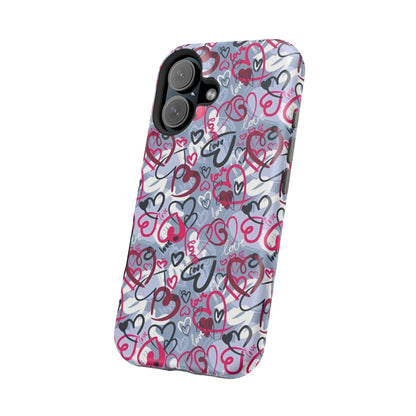 Graffiti Love Hearts MagSafe Case