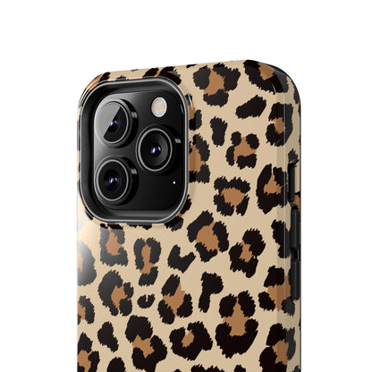 Wild Leopard Print Tough iPhone Case – Bold Animal Pattern Design with Dual-Layer Protection