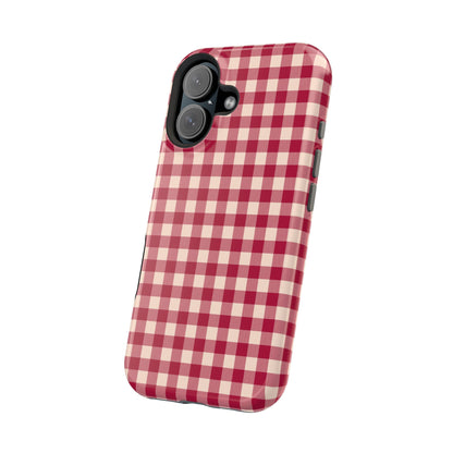 Vintage Red Gingham Check – MagSafe iPhone Case