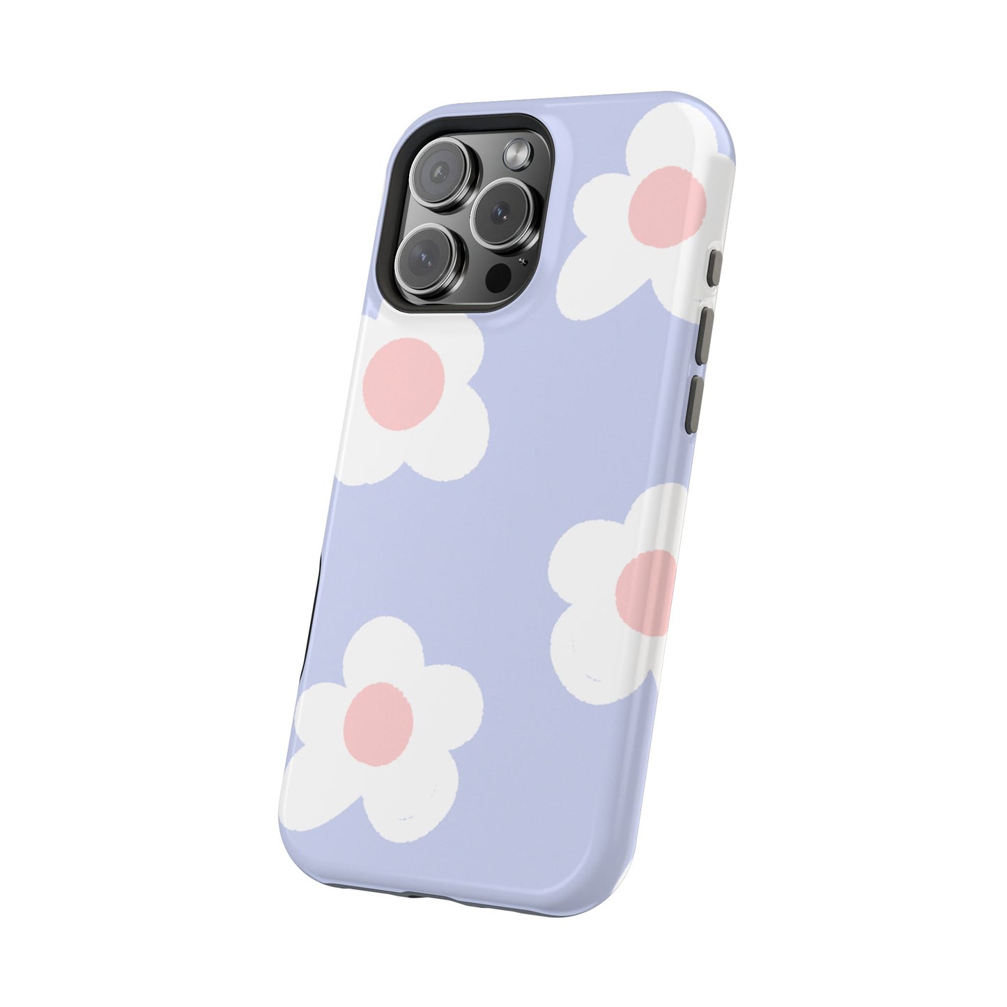 Retro Daisy Pastel Tough MagSafe iPhone Case – Durable Design with Soft Matte Finish