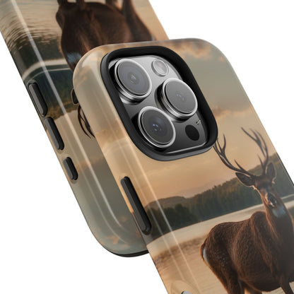 Majestic Stag at Sunset – iPhone Case