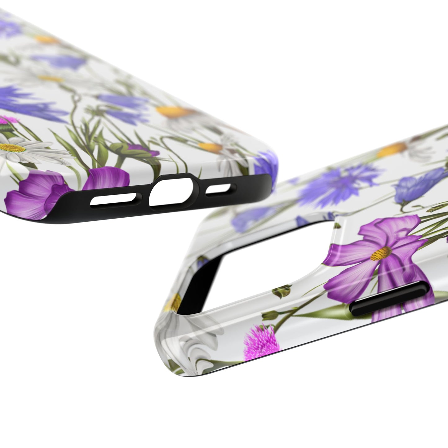 Wildflower Meadow iPhone Case – Purple, Blue, and White Floral Design