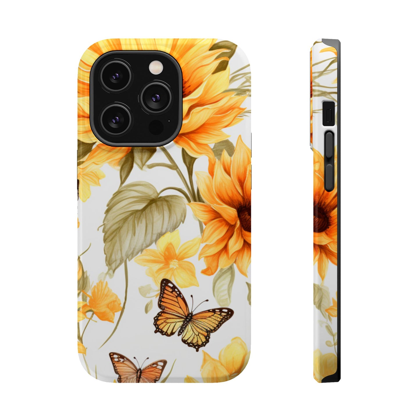Sunflower & Butterfly Bliss - MagSafe iPhone Series Case