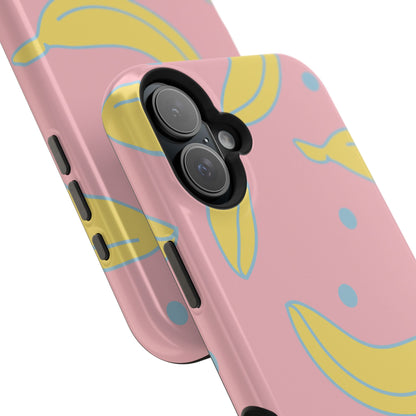 Pink Banana Pop MagSafe iPhone Case – Cute Pastel Design with Fun Retro Vibe