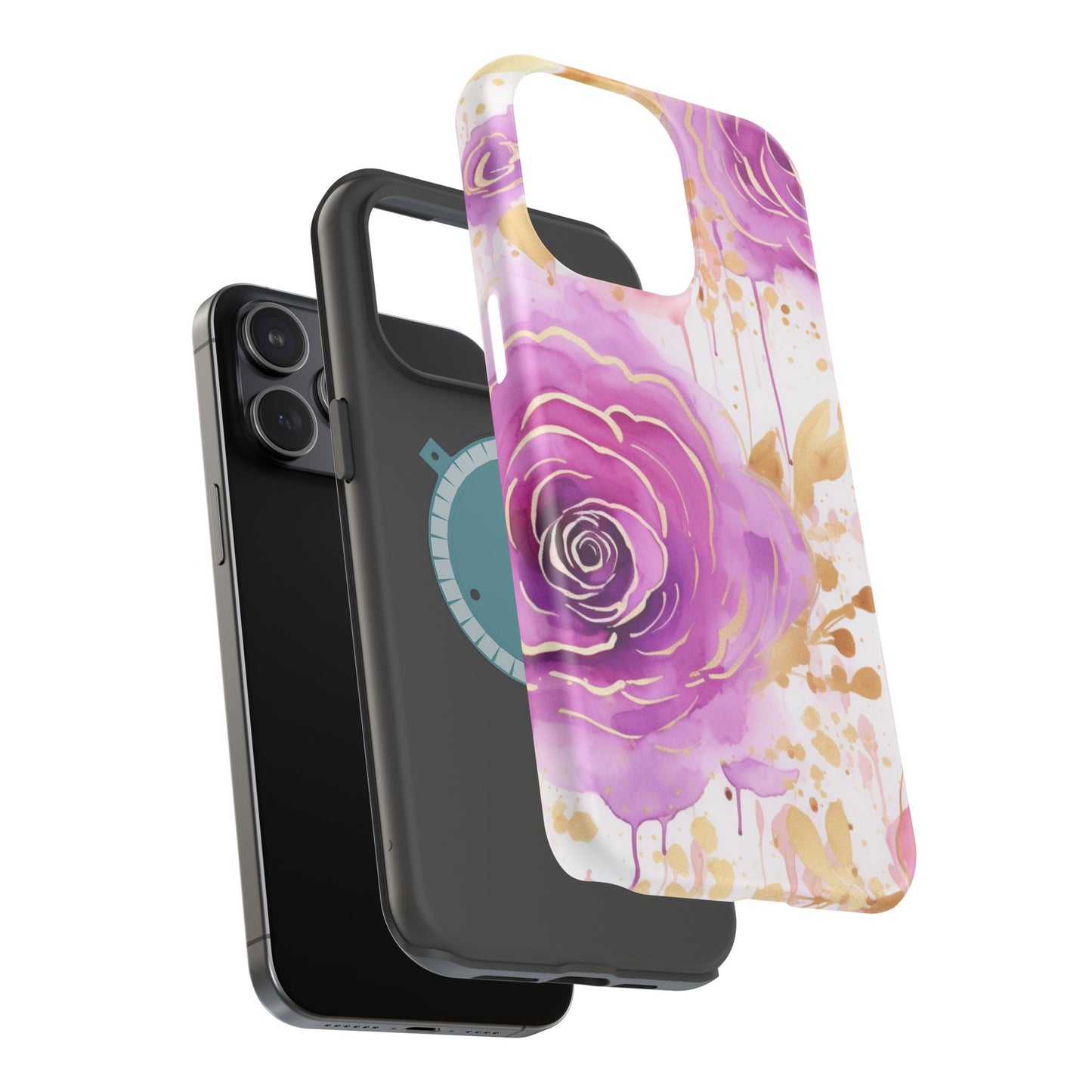 Radiant Purple & Gold Floral - MagSafe iPhone Series Case