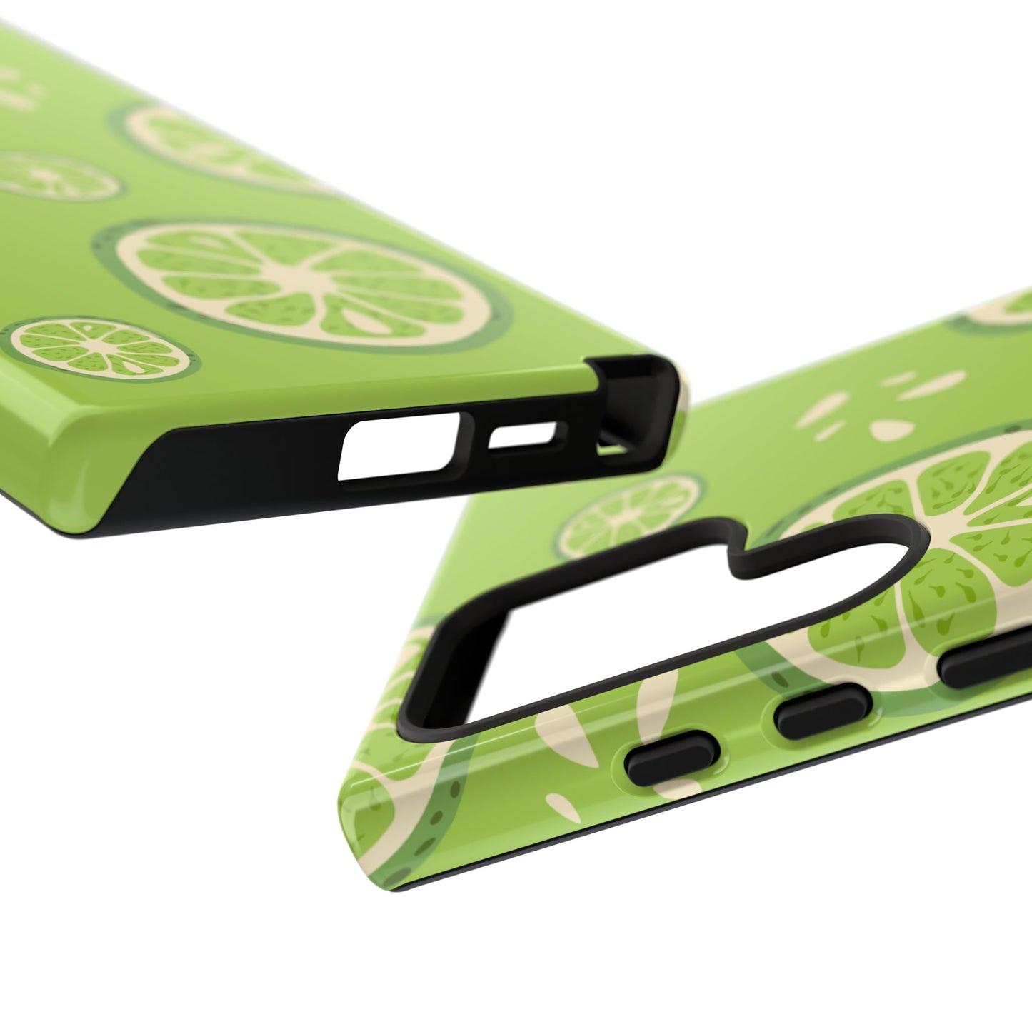 Zesty Lime Splash Tough Samsung Galaxy Case – Fresh Citrus Design, Dual-Layer Protection