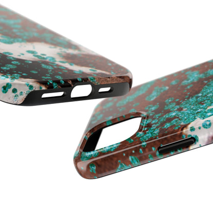 Teal Glitter Cowhide - iPhone Series Case