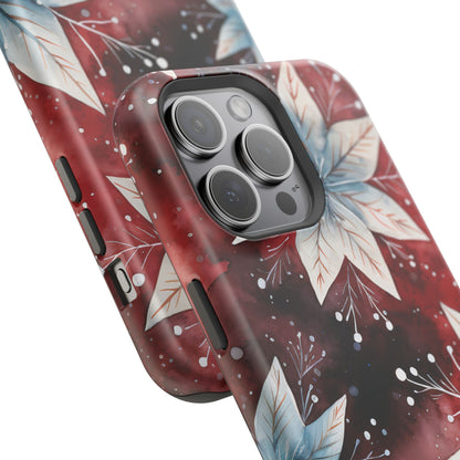 Winter Bloom Poinsettia – MagSafe iPhone Case