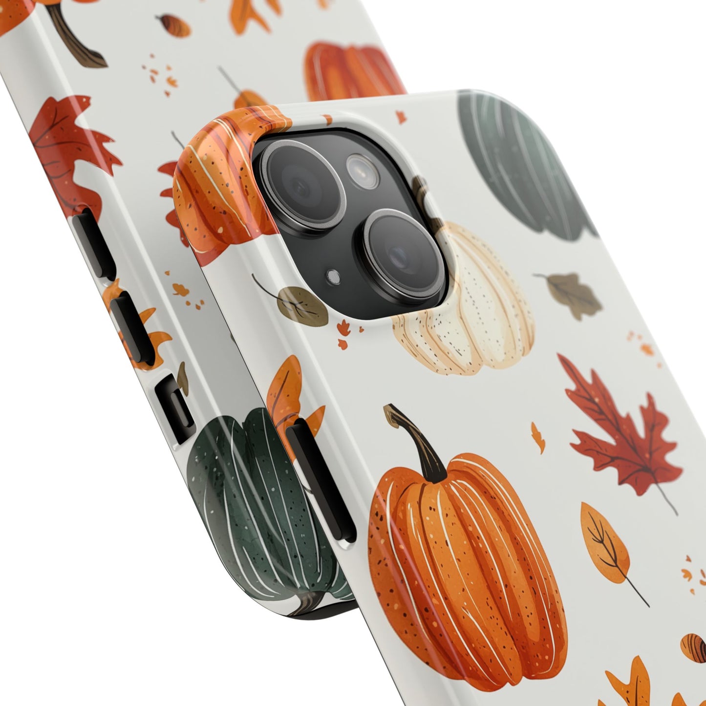 Autumn Pumpkin iPhone Case – Fall Leaves and Harvest Design