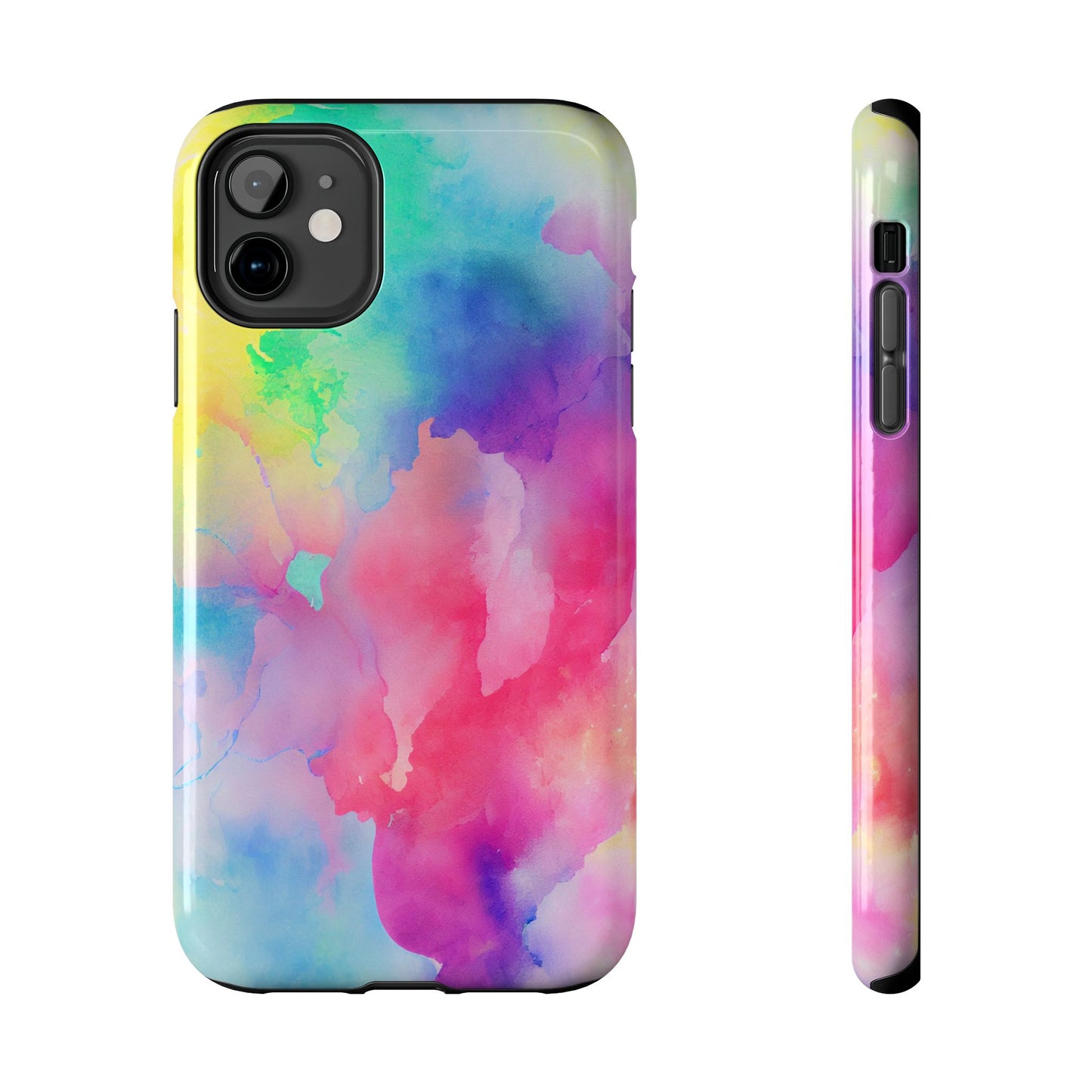 Pastel Watercolor Dream iPhone Case – Slim Profile, Glossy Finish