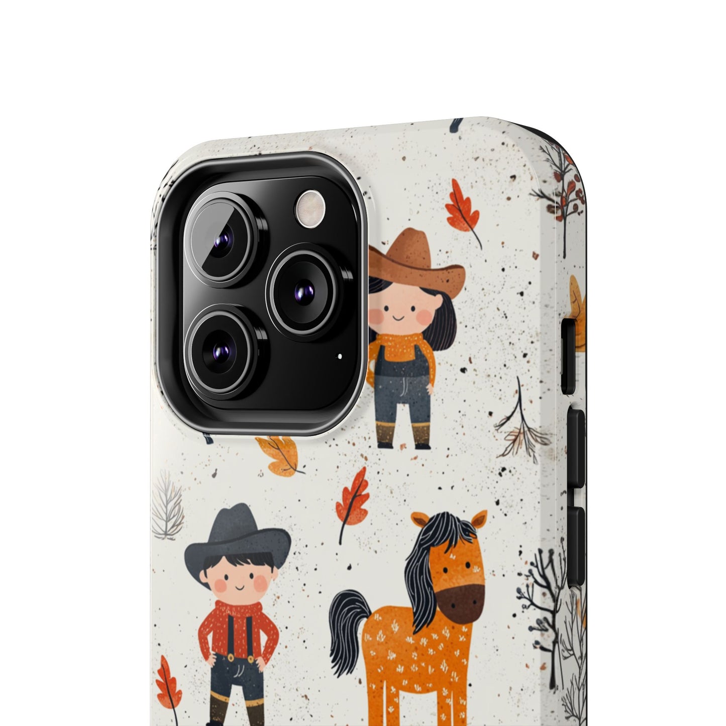 Cowboy Adventures Tough iPhone Case – Cute Western Theme, Dual - Layer Protection - BOGO Cases