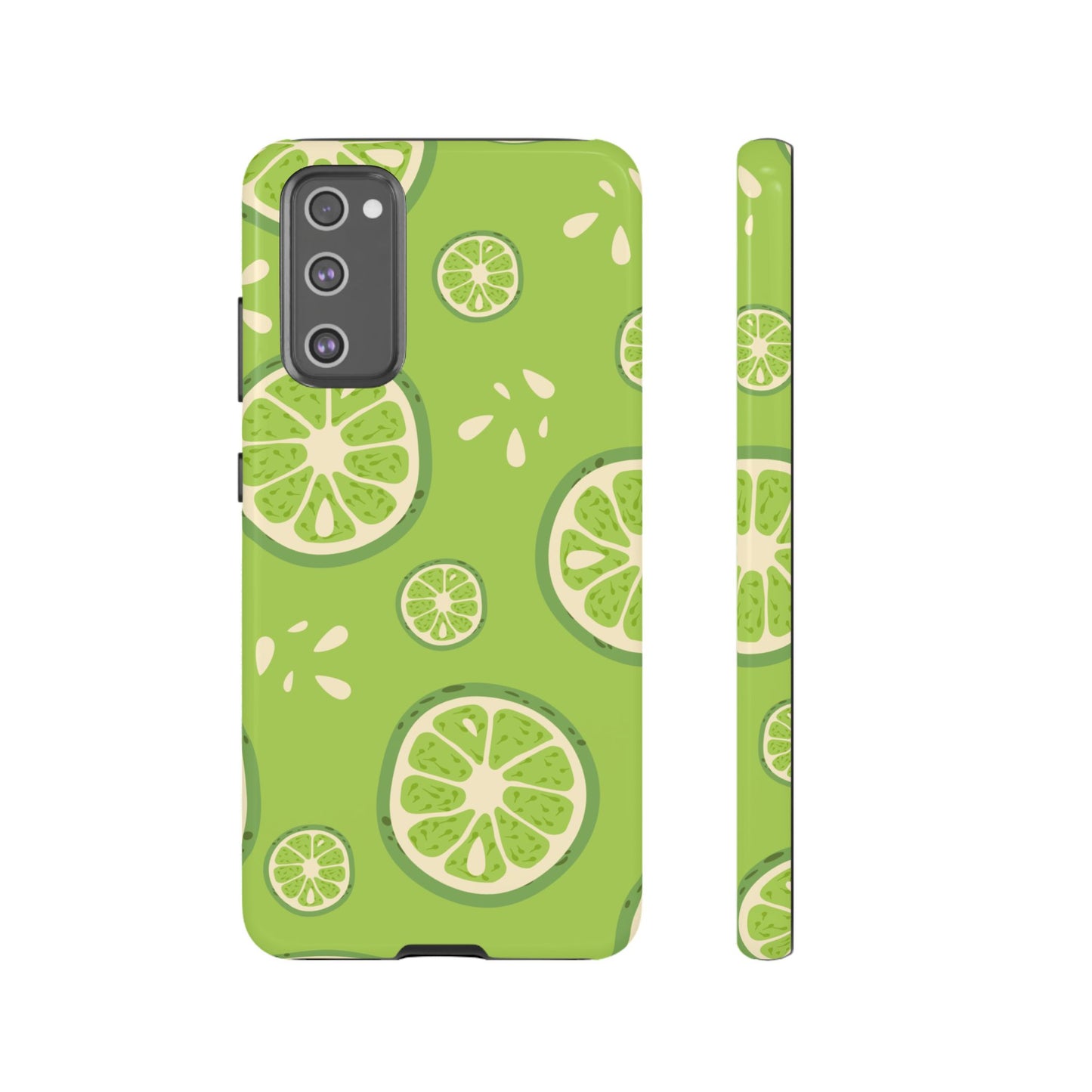 Zesty Lime Splash Tough Samsung Galaxy Case – Fresh Citrus Design, Dual-Layer Protection