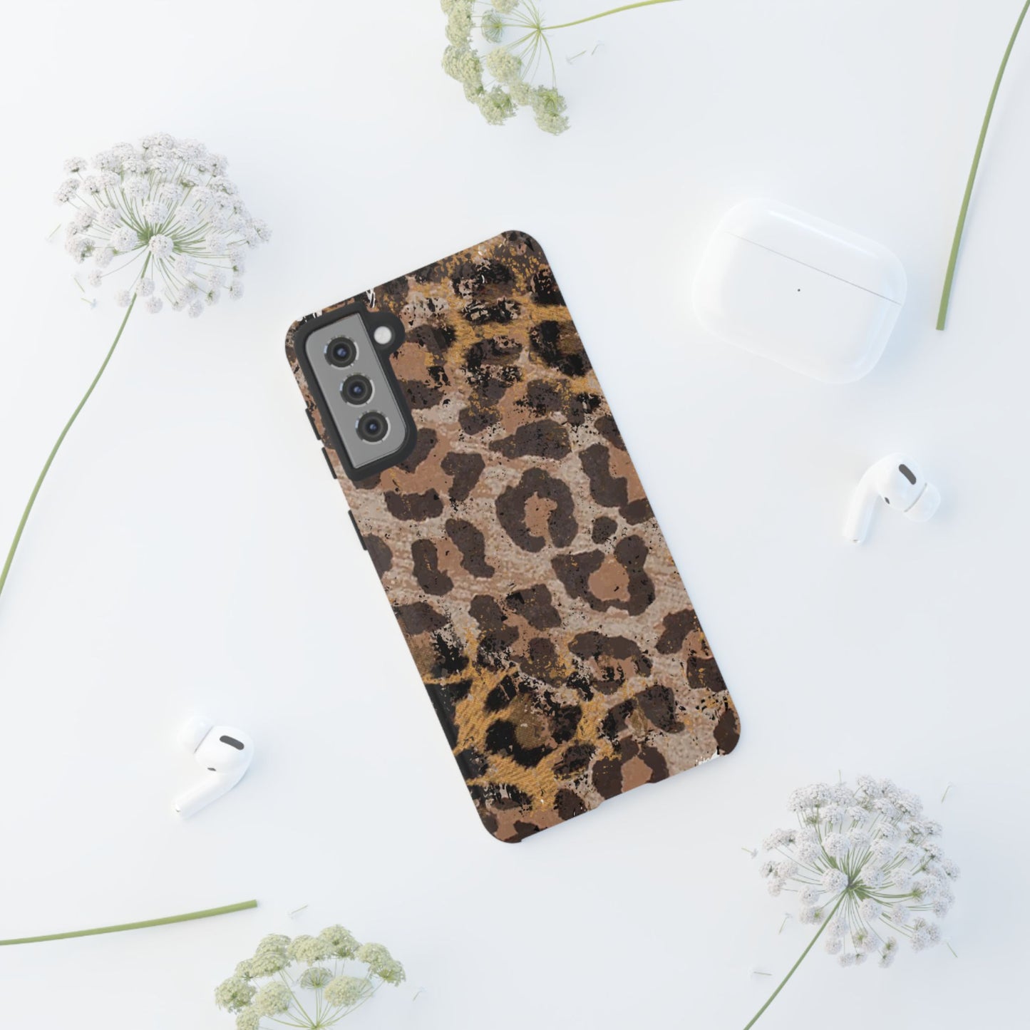 Vintage Distressed Leopard Print - Samsung Galaxy Series Case