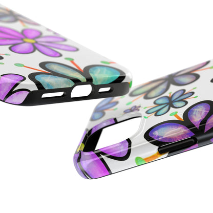 Whimsical Lavender Floral iPhone Case – Ultra-Slim, High-Gloss Finish