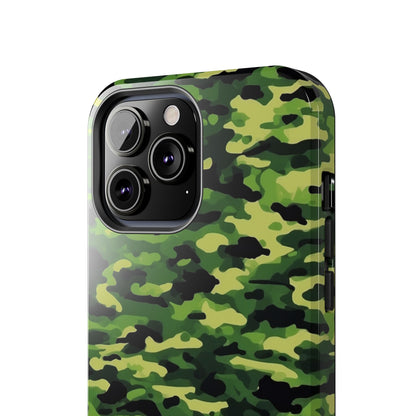 Green Woodland Camouflage – iPhone Case, Sleek and Durable Design