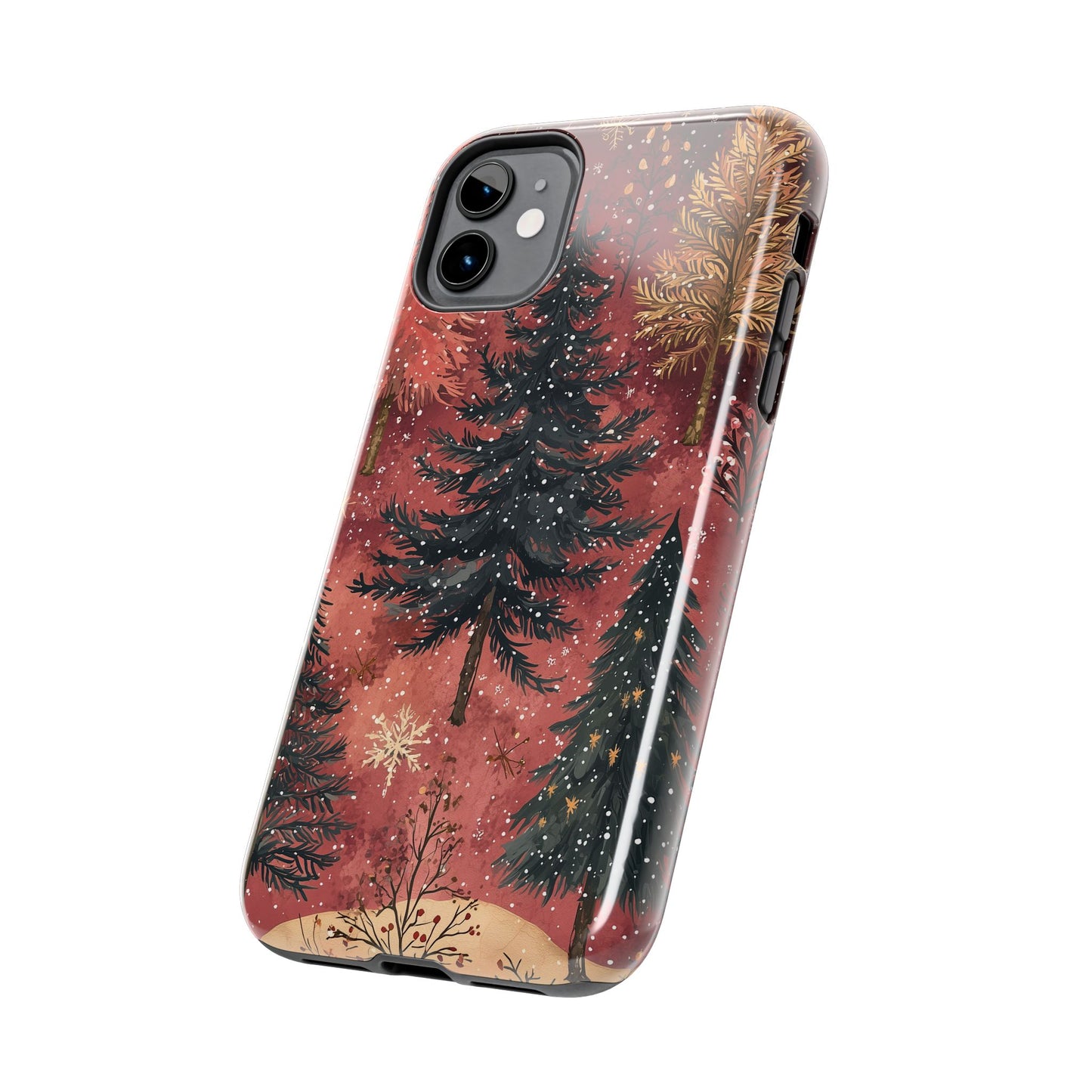 Rustic Red Winter Forest - iPhone Series Case